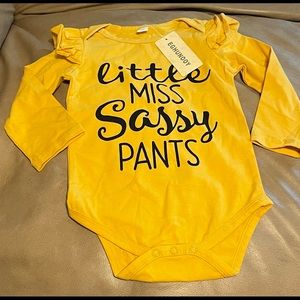Gold Long Sleeve Onesie